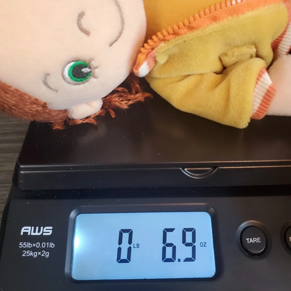 People Pals Curly Red Hair Plush Doll Wearing Jean‎ Skirt Yellow Jacket 13